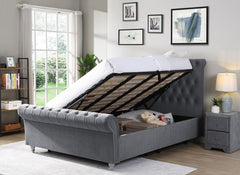 Kilkenny Grey Storage Bed - open