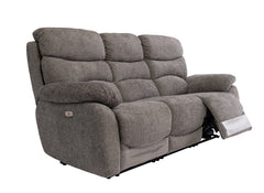 Layla Grey Chanel Fabric 3PP Sofa - 1