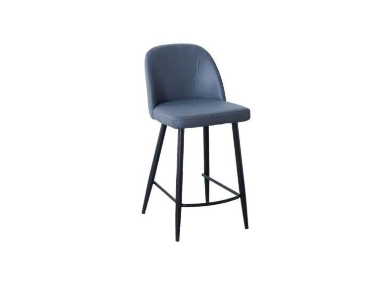 Leo Grey Bar Stool - black Legs