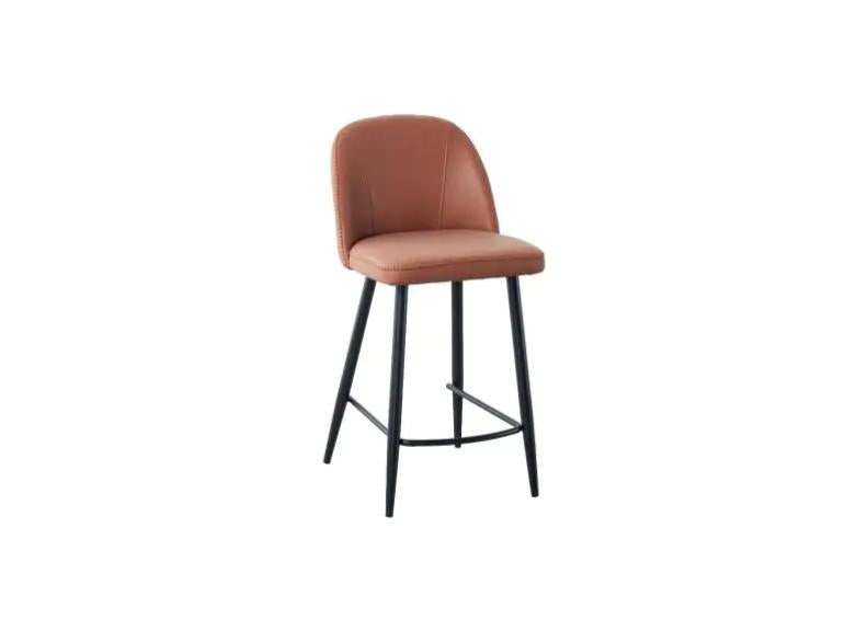 Leo Salmon Bar Stool - black Legs