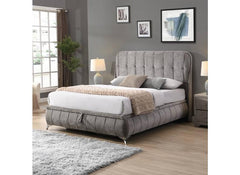 Limerick Ottoman Beds – Lift-Up Fabric Storage Bed Frame In Grey Or Beige