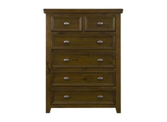 London 2+4 Dark Wood Chest - front