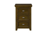 London Dark Wood Bedside - front