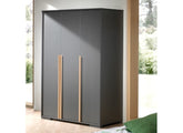 London Anthracite Grey Triple Wardobe
