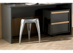 London Anthracite Desk W/Drawers