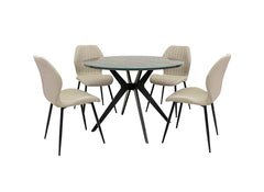 Loreta Round Table & Davis Chairs - 1