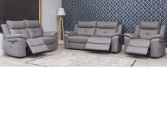 Lugano Storm Grey Powered 3PP Sofa