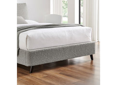 Luna Grey Bed - footend