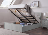 Maine Dove Grey Ottoman Storage Bed - open