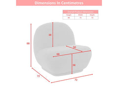 Maisie Grey Accent Chair - dimensions