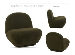 Maisie Green Accent Chair - details