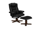 Malmo Black Swivel Recliner - 1