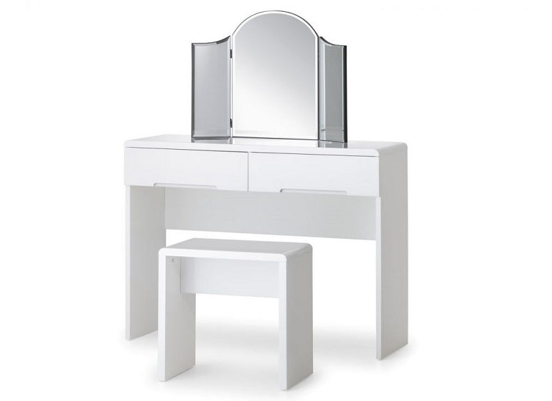 Manhattan Gloss Dressing Table, Stool & Triple Mirror
