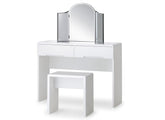 Manhattan Gloss Dressing Table, Stool & Triple Mirror