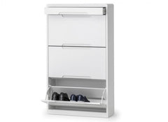 Manhattan White Gloss Shoe Cabinet