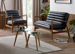 Marshall 2+1 Black Sofas - room