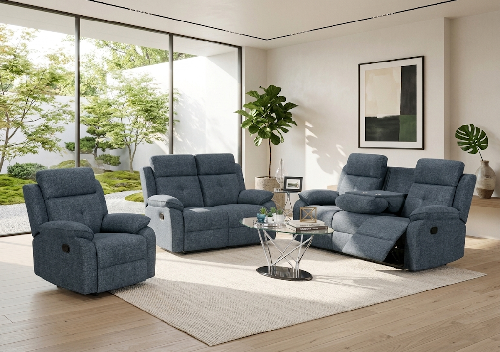 Abbey Manual Recliner Suite – supplier image 1