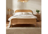 Milo Chevron Oak Bed - room