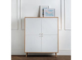 Moritz Oak & White Four Door Cabinet
