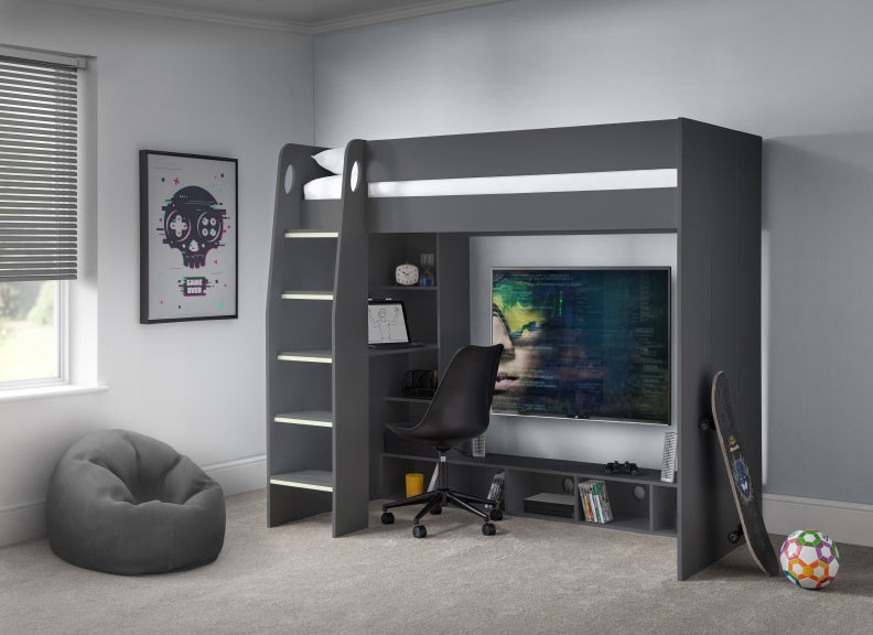 Nebula Anthracite Bed - room