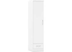 Nevada White One Door Wardrobe - 1