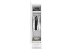 Nevada White One Door Wardrobe - 3