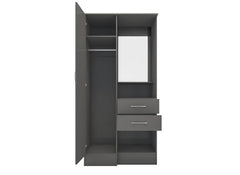 Nevada Full Grey Open Shelf Vanity Robe - inside