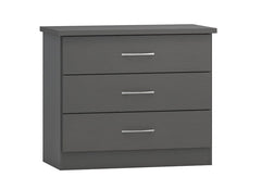 Nevada Full Grey Three Drawer Chest