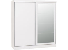 Nevada White Two Sliding Door Wardrobe - 1