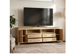 New Treviso Oak Extra Long Media Centre With Optional Top