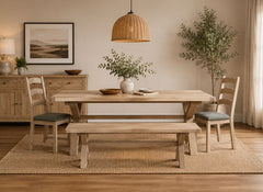 Normandy Cross Extending Dining Table | Oak Table With A Whitewashed Finish