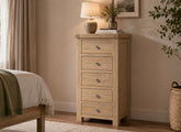 Normandy Tallboy Chest Of Drawers | Bedroom Chest In A Whitewashed Finish