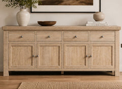 Normandy Extra Large Sideboard | Four Doors With Whitewashed Oak Finish