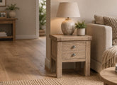 Normandy Lamp Table | Whitewashed Oak Occasional End Table