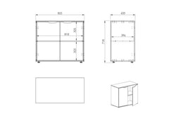 Pino Cupboard - dimensions