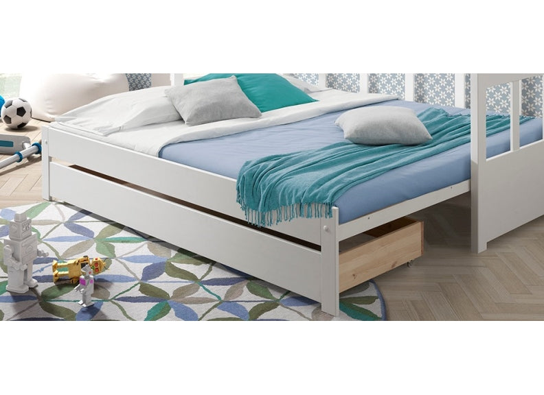 Pino White Captains Pull-Out Bed W/Optional Drawer