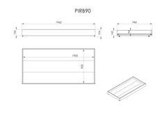 Pino Twin Drawers - dims
