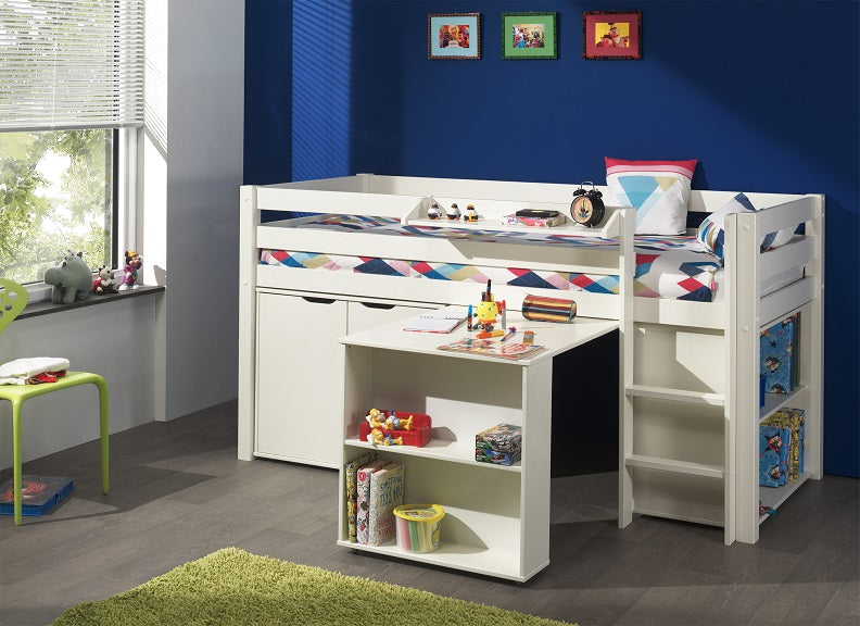 Pino White Mid-Sleeper Bedroom