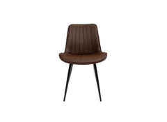Pomona Brown Faux Leather Chair - front