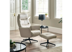 Priya Grey Chair & Stool - room