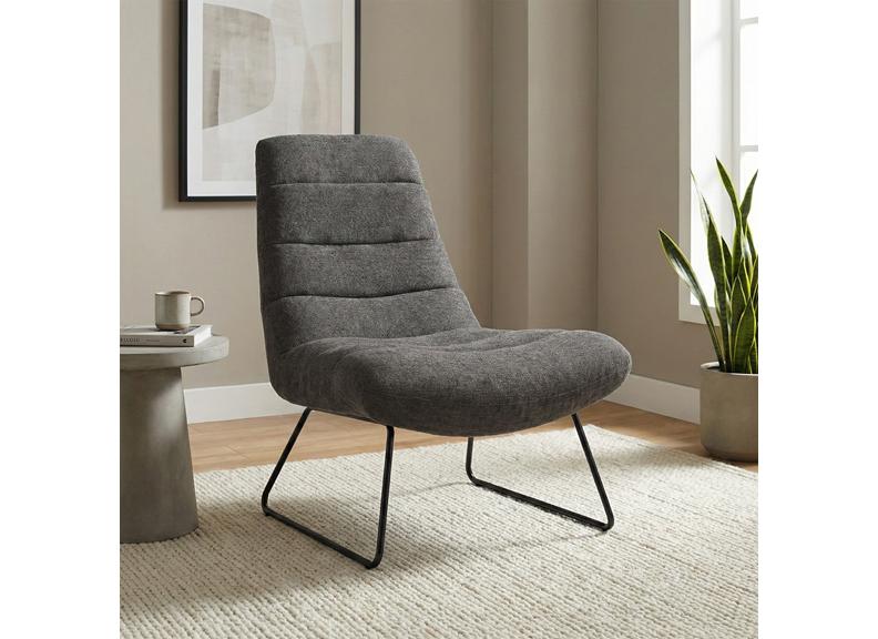 Reese Grey Accent Chair - room