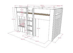 Reno Mid-Sleeper - dimensions