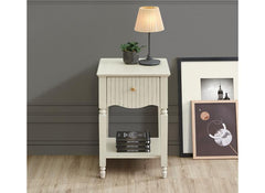 Ritz Lamp Tables with Shelf & Drawer – Cream or Olive Green Hallway / Living Room Storage Tables