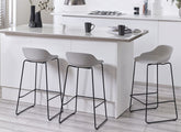 Two Light Grey Rocco Stools