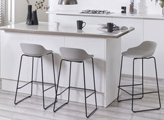 Two Light Grey Rocco Stools
