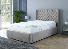 Rosalyn Velvet Bed - grey