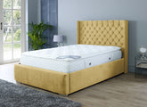 Rosalyn Velvet Bed - mustard
