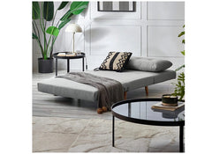Rowan Light Grey Sofa Bed - room - open