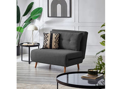 Rowan Dark Grey Sofa Bed - room - closed