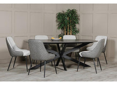 Sadia 1.6 m Smoke Dining Room